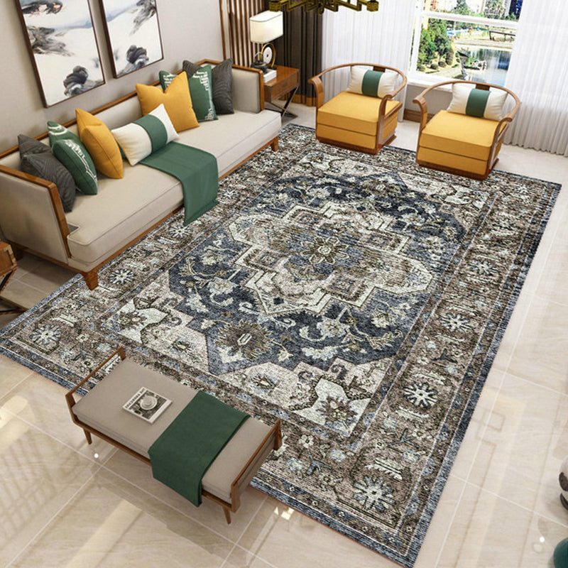 Área vintage multicolor Patrón étnico Patrón étnico alfombra de cuidados de interior para sala de estar para sala de estar