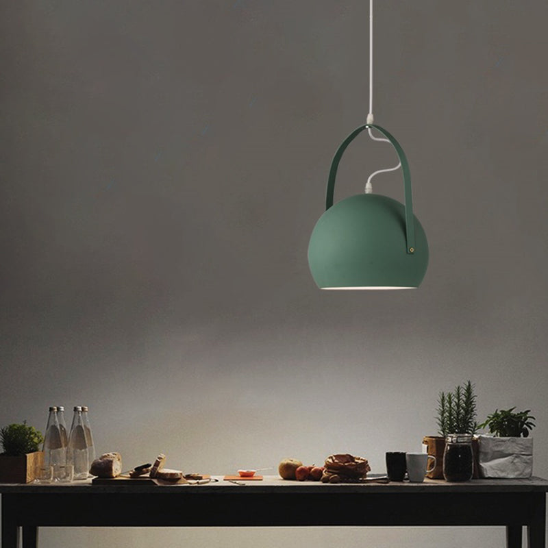 Luz colgante de burbujas metal contemporáneo 1 comedor ligero iluminación en verde
