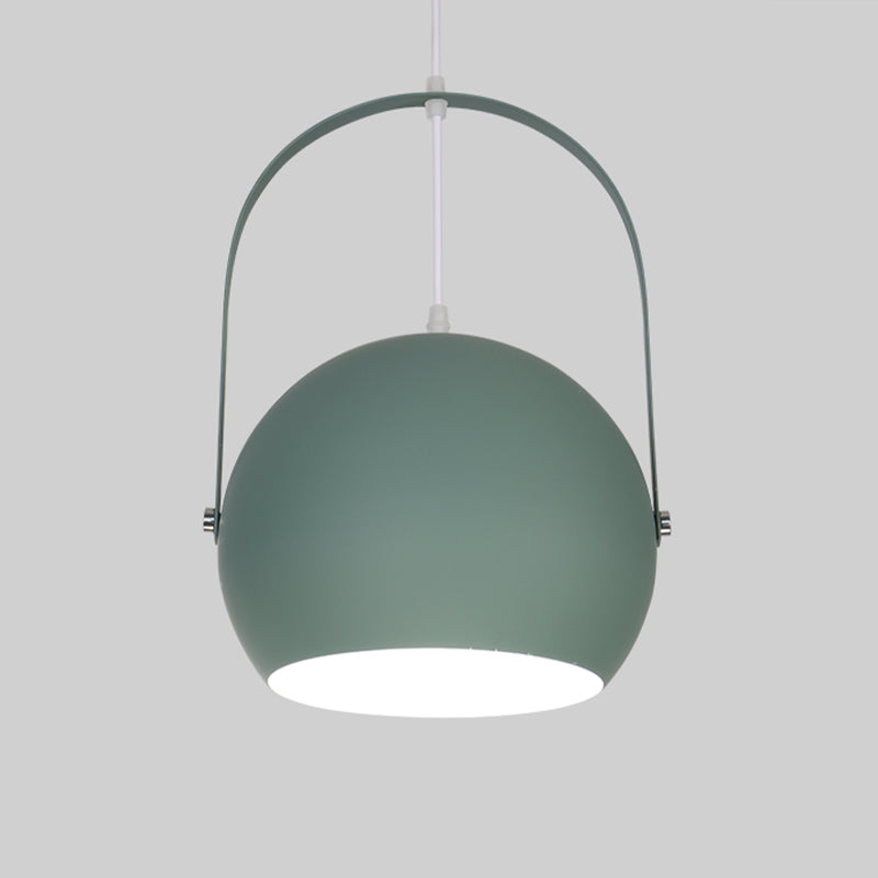 Luz colgante de burbujas metal contemporáneo 1 comedor ligero iluminación en verde
