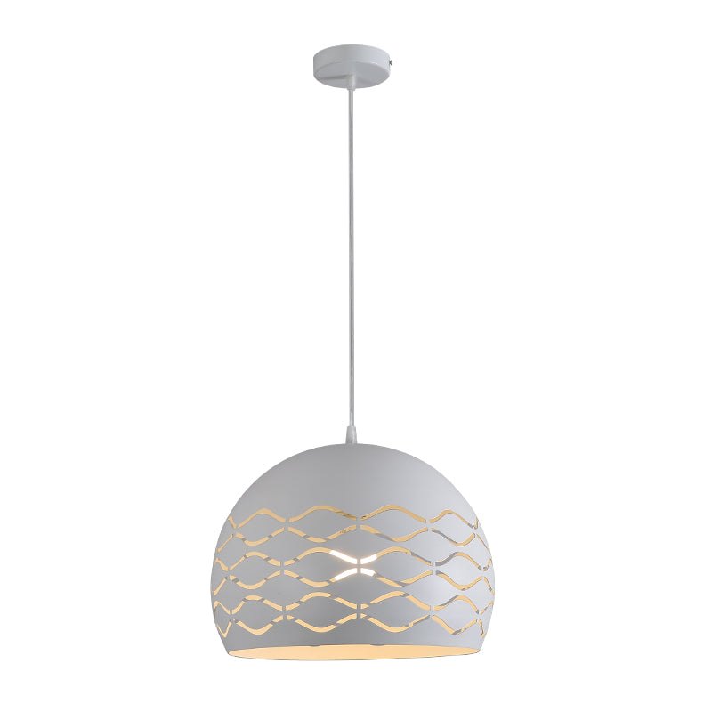 Luz de techo colgante con forma de metal mínimo Minimalista 1 Lámpara de suspensión de luz en blanco