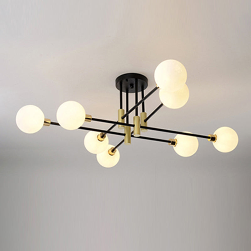 New Modern Transparent Glass Semi Flush Light Fixtures Bedroom Starburst Flush Mount Light