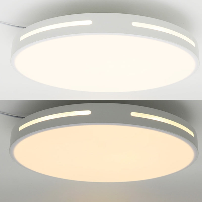 Acrylic Round RGBW Ceiling Light Nordic White Smart LED Flush Mounted Fixture for Bedroom