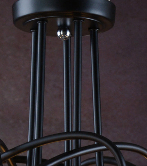 Wrought Iron Ceiling Light Minimalist  Elbow Home Dining Room Bedroom Study Aisle Creative Personality Industrial Style Lamps