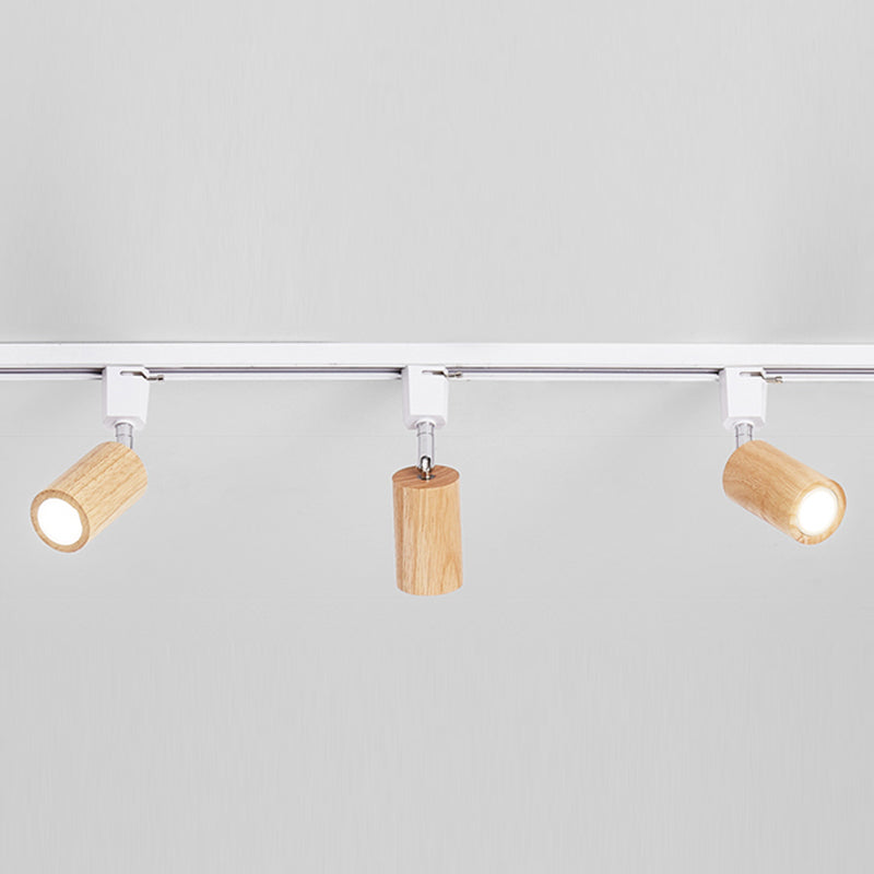 Lineare Deckenlampe Neues modernes Stil White Wood Flush Mount mit 3 Scheinwerfern