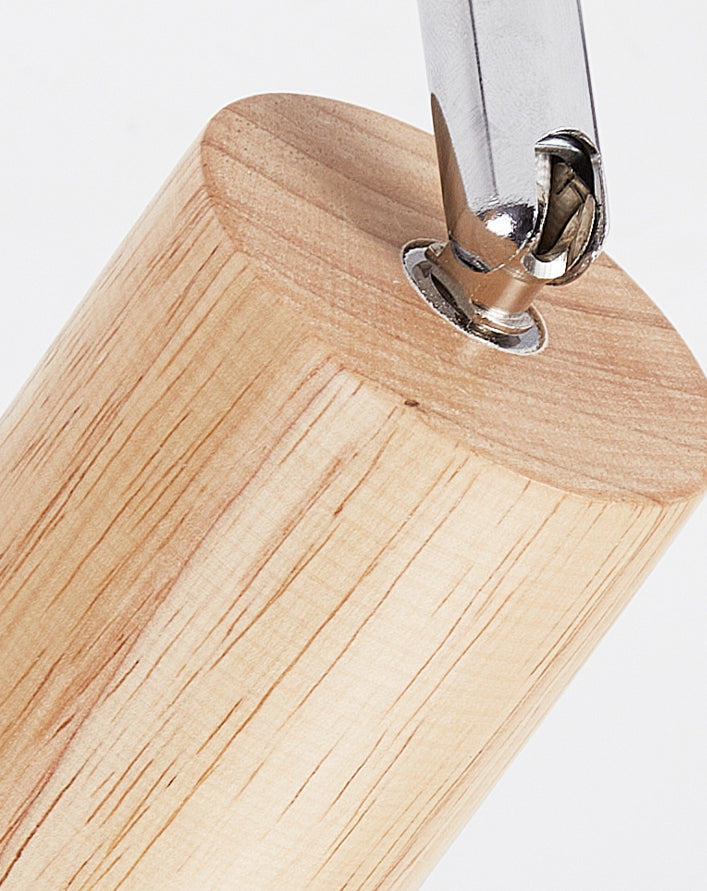 Lineare Deckenlampe Neues modernes Stil White Wood Flush Mount mit 3 Scheinwerfern