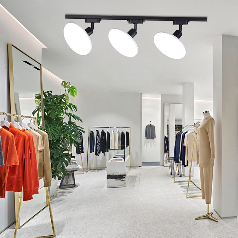 Wrought Iron Track Lighting New Modern Linear Ceiling Mounted Lamp with 3 Spotlights