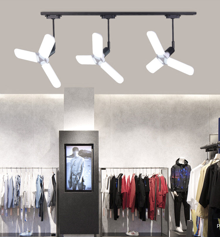 Wrought Iron Track Lighting New Modern Linear Ceiling Mounted Lamp with 3 Spotlights