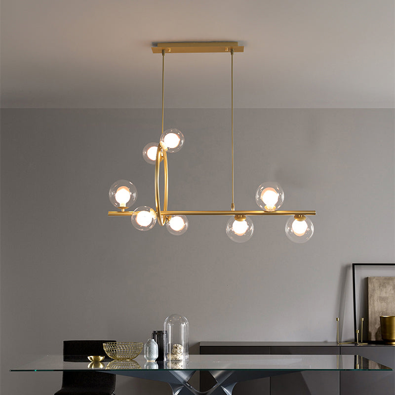 Círculo Dinning Room Illumino de la isla Vidrio Glass Minimal Pends Lighting Fexecture