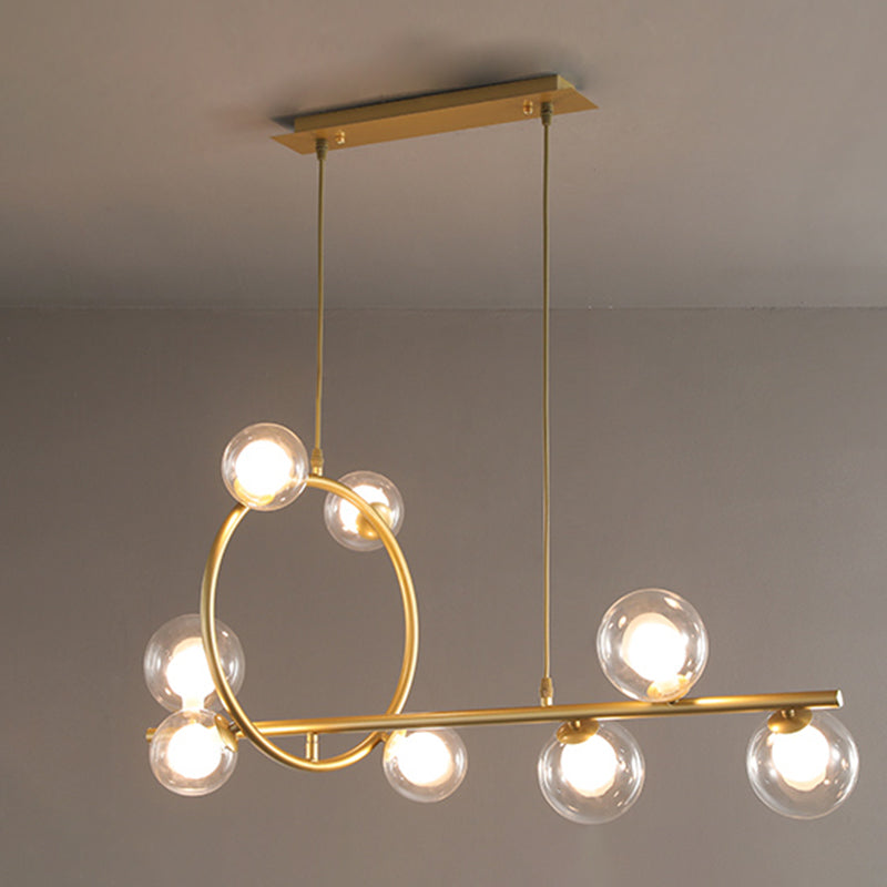 Círculo Dinning Room Illumino de la isla Vidrio Glass Minimal Pends Lighting Fexecture