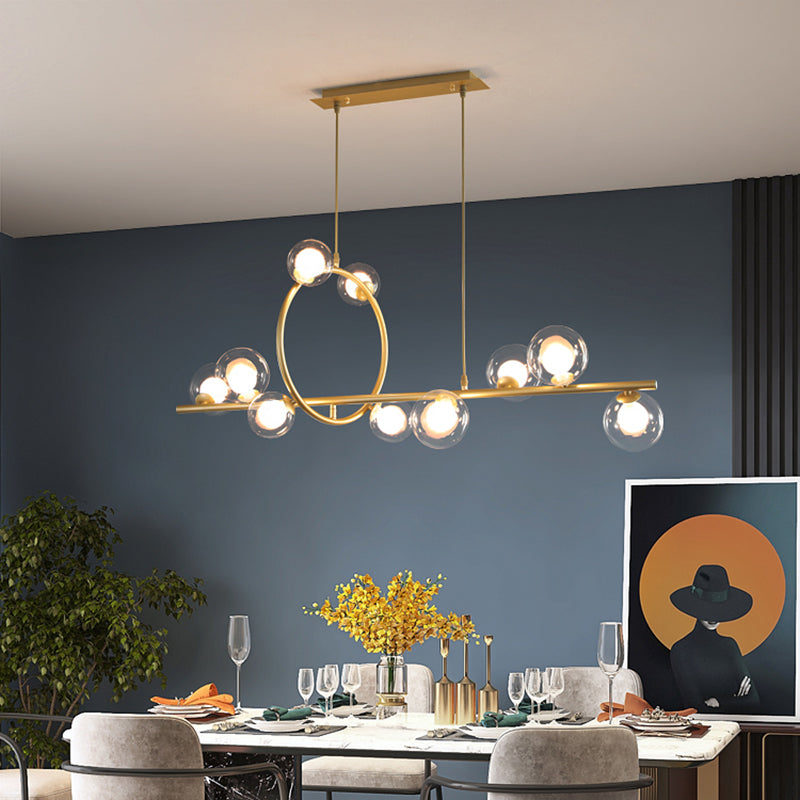 Círculo Dinning Room Illumino de la isla Vidrio Glass Minimal Pends Lighting Fexecture