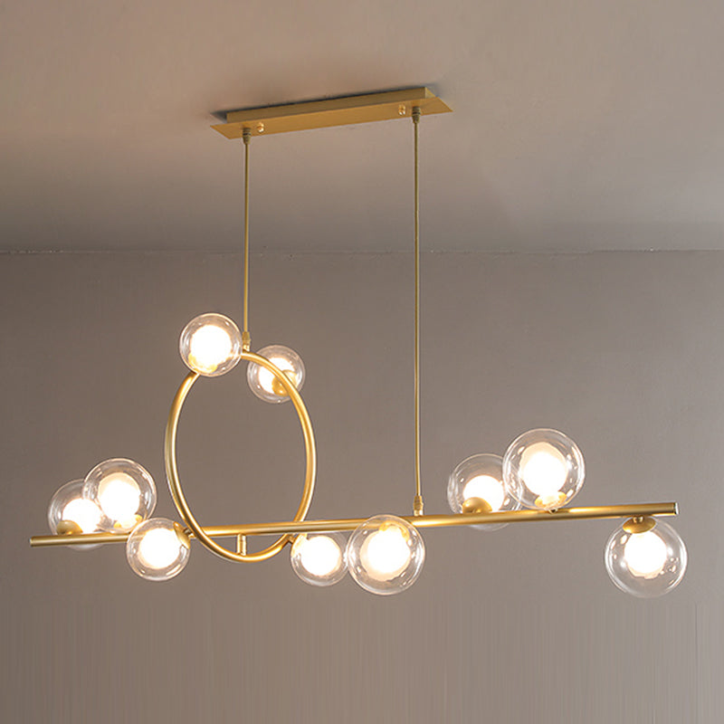 Círculo Dinning Room Illumino de la isla Vidrio Glass Minimal Pends Lighting Fexecture