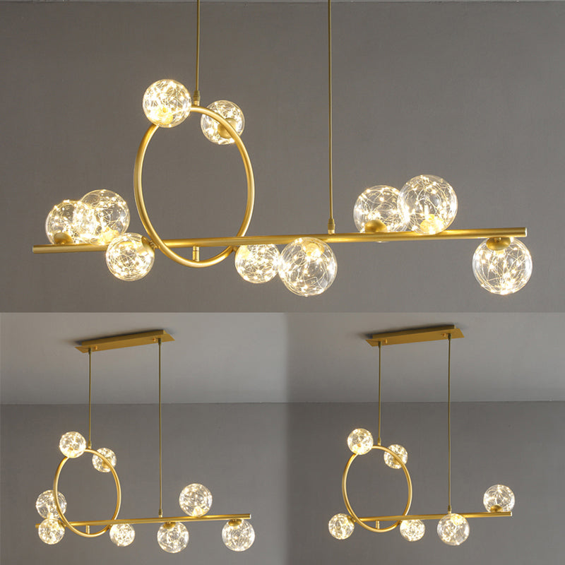 Círculo Dinning Room Illumino de la isla Vidrio Glass Minimal Pends Lighting Fexecture