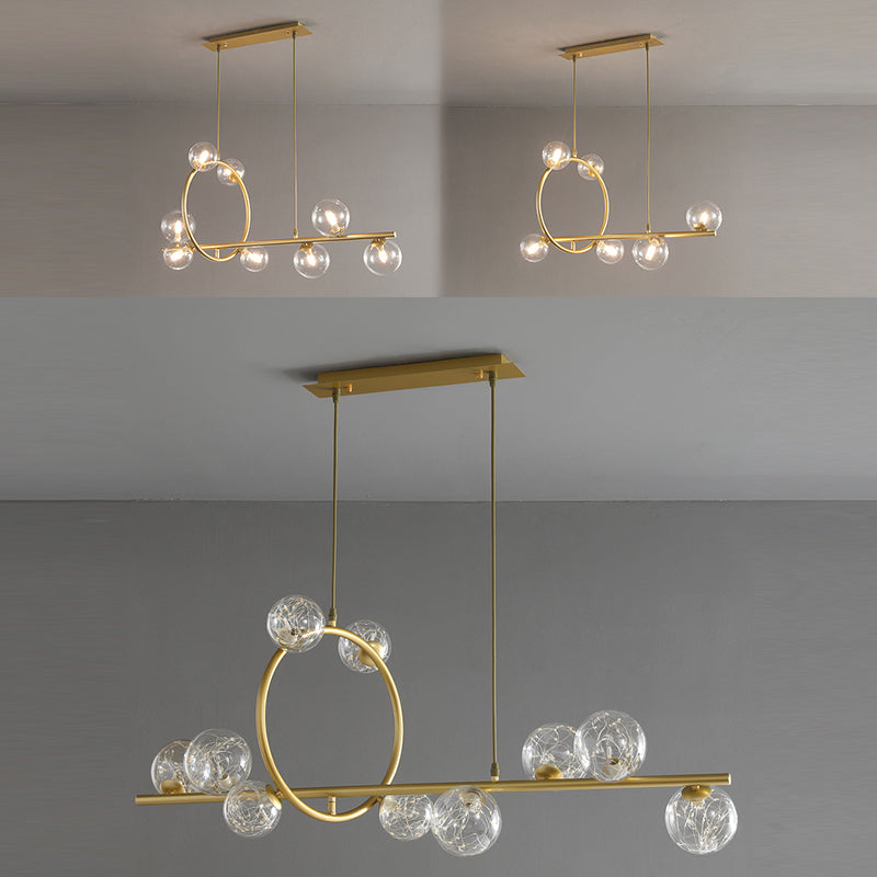 Círculo Dinning Room Illumino de la isla Vidrio Glass Minimal Pends Lighting Fexecture