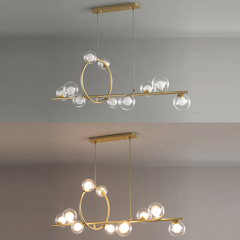 Círculo Dinning Room Illumino de la isla Vidrio Glass Minimal Pends Lighting Fexecture