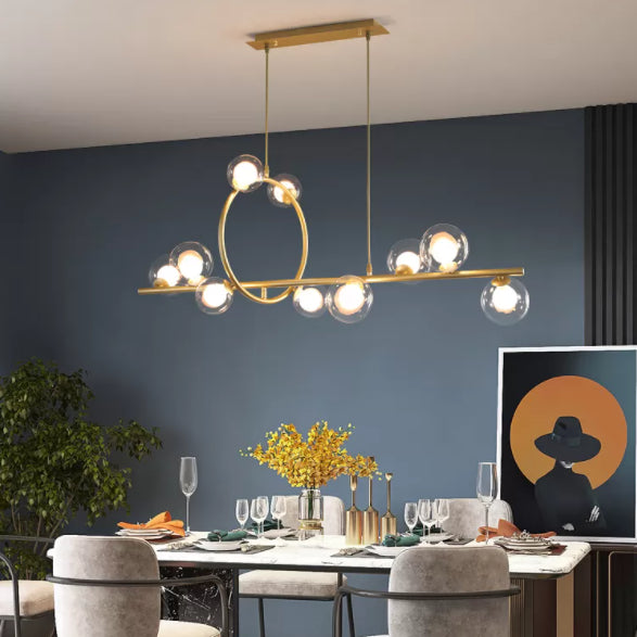 Círculo Dinning Room Illumino de la isla Vidrio Glass Minimal Pends Lighting Fexecture