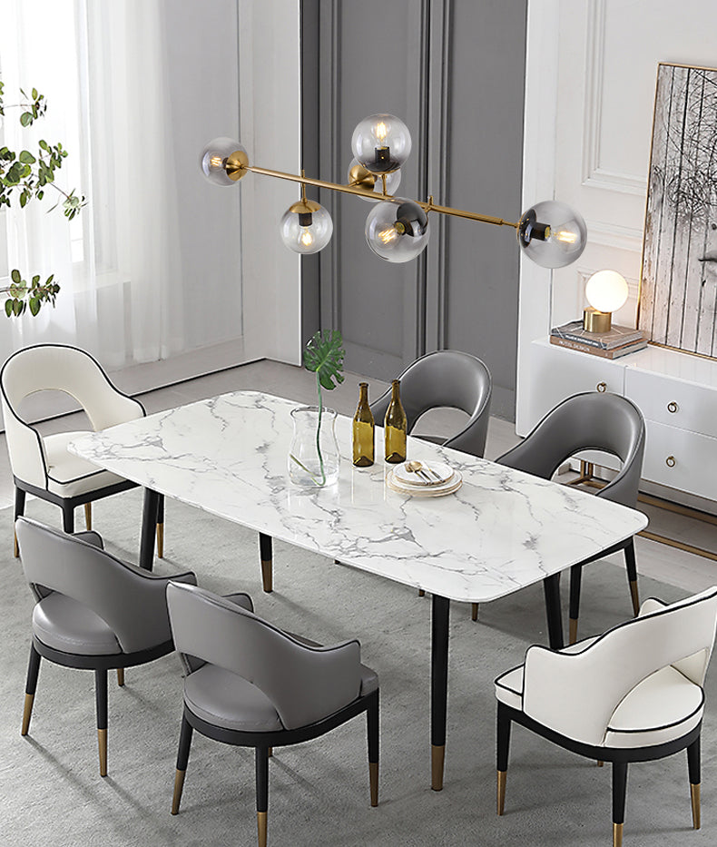 Orb Island Lighting Fixture Minimalistic Glass Island Ceiling Light for Dinning Room