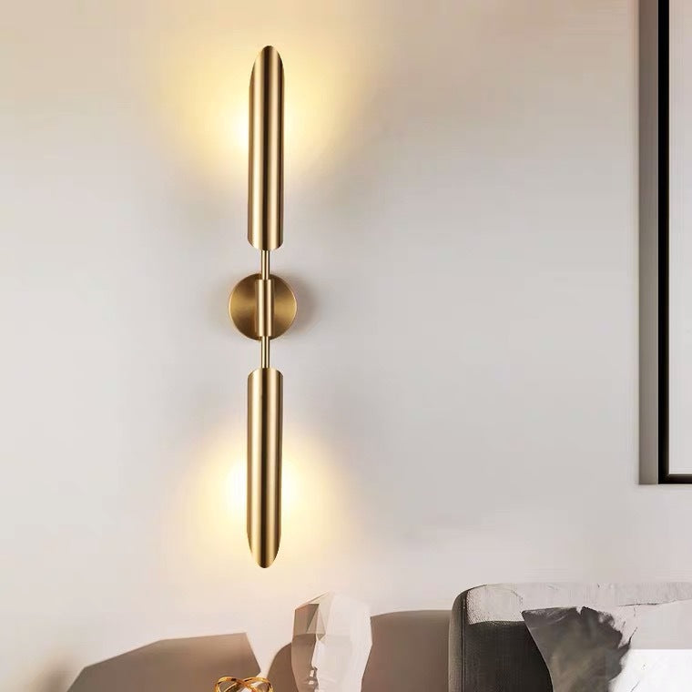 Mid-Century Wall Mounted Light Fixture Metal Sconce Lights in Gold Finish