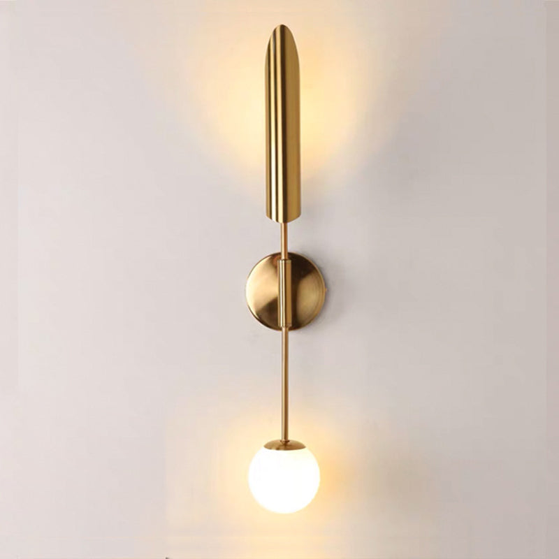 Mid-Century Wall Mounted Light Fixture Metal Sconce Lights in Gold Finish