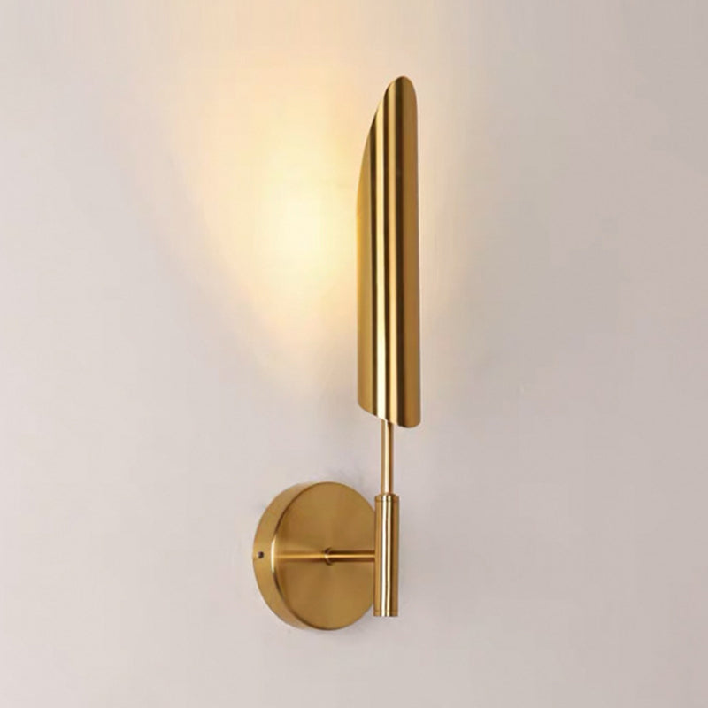 Mid-Century Wall Mounted Light Fixture Metal Sconce Lights in Gold Finish