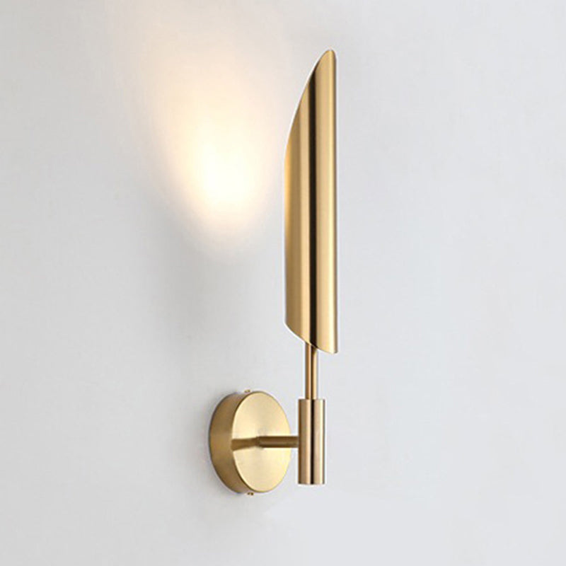Mid-Century Wall Mounted Light Fixture Metal Sconce Lights in Gold Finish