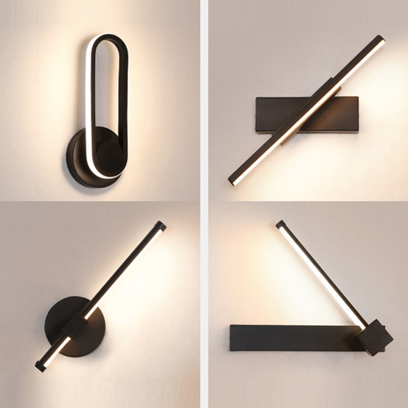 Modern Minimalist Style Linear Wall Mounted Lights Metal Wall Lamps for Living Room