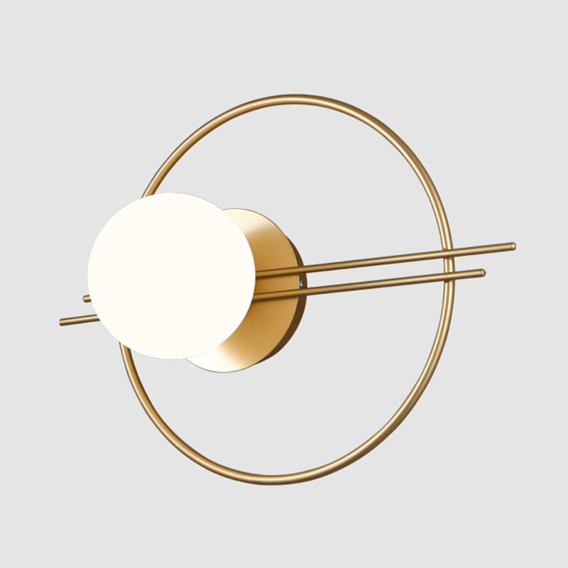 Modern Minimalist Style Spherical Wall Mount Light Fixture 1 Light Sconce Lights with Glass Shade