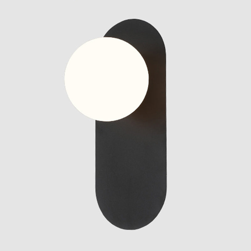 Modern Minimalist Style Spherical Wall Mount Light Fixture 1 Light Sconce Lights with Glass Shade