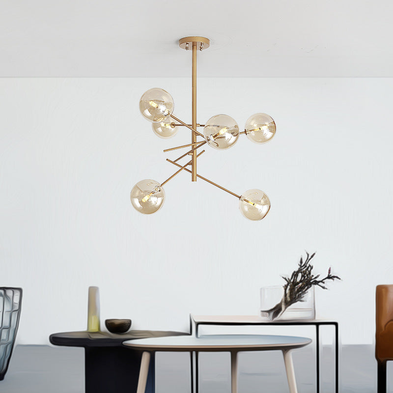 Lampada lampadario di vetro molecolare Minimalismo lampadario oro lampadario