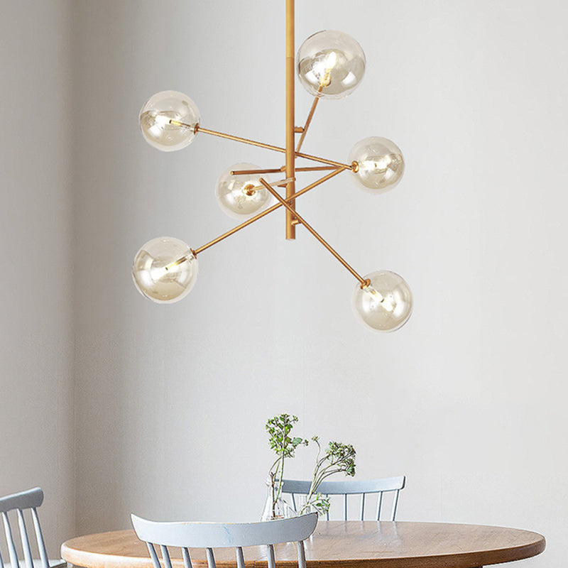 Lampada lampadario di vetro molecolare Minimalismo lampadario oro lampadario