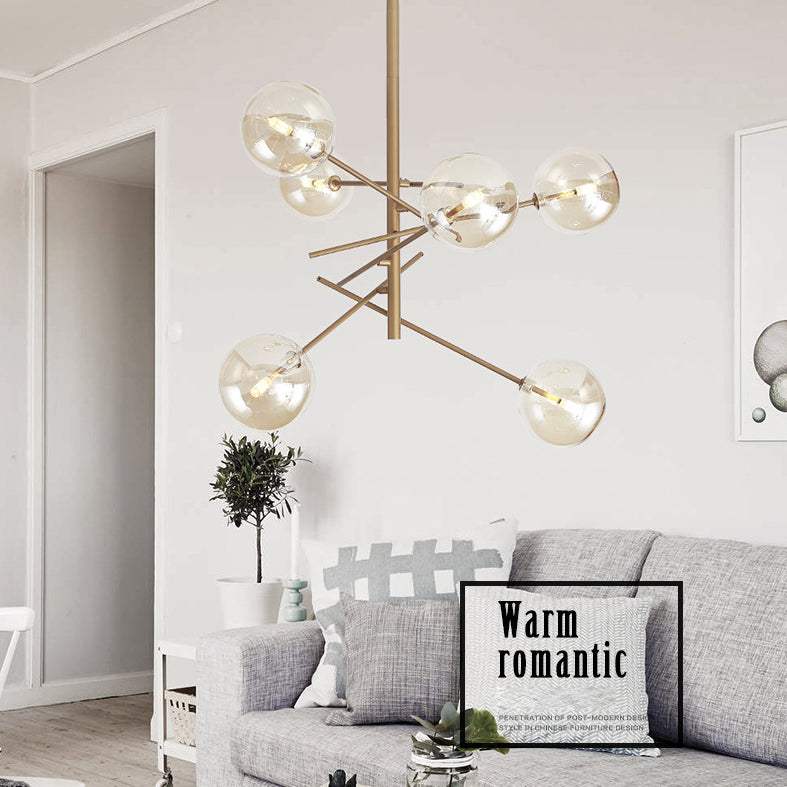 Lampada lampadario di vetro molecolare Minimalismo lampadario oro lampadario