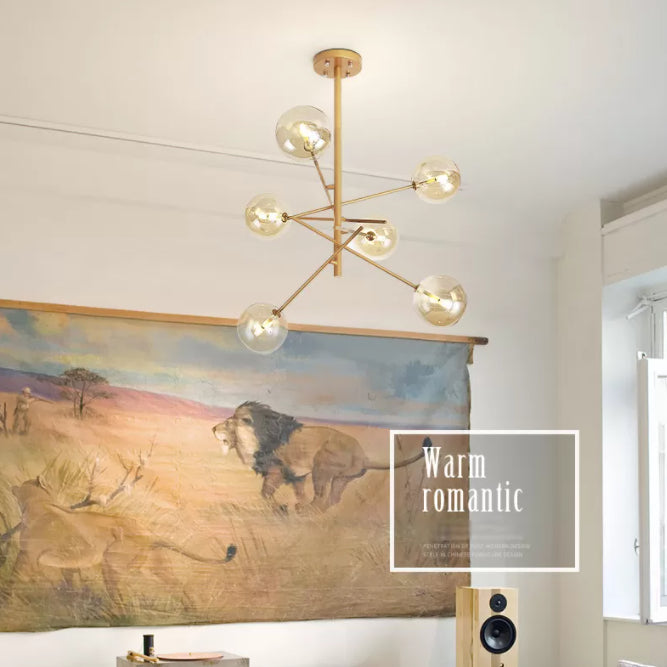 Lampada lampadario di vetro molecolare Minimalismo lampadario oro lampadario