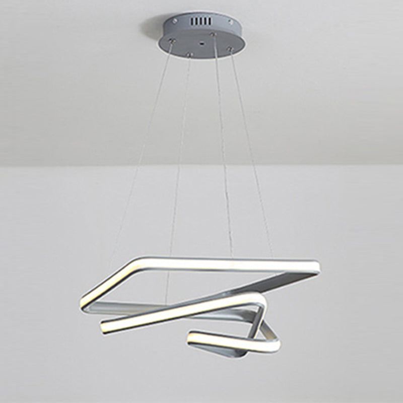 Modern Singularity LED Hanging Lamp Aluminium Linear Pendant Light with Acrylic Shade