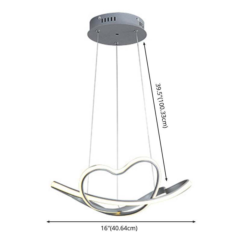 Modern Singularity LED Hanging Lamp Aluminium Linear Pendant Light with Acrylic Shade