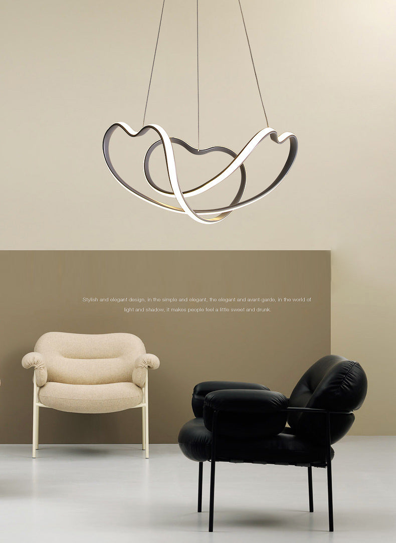 Modern Singularity LED Hanging Lamp Aluminium Linear Pendant Light with Acrylic Shade