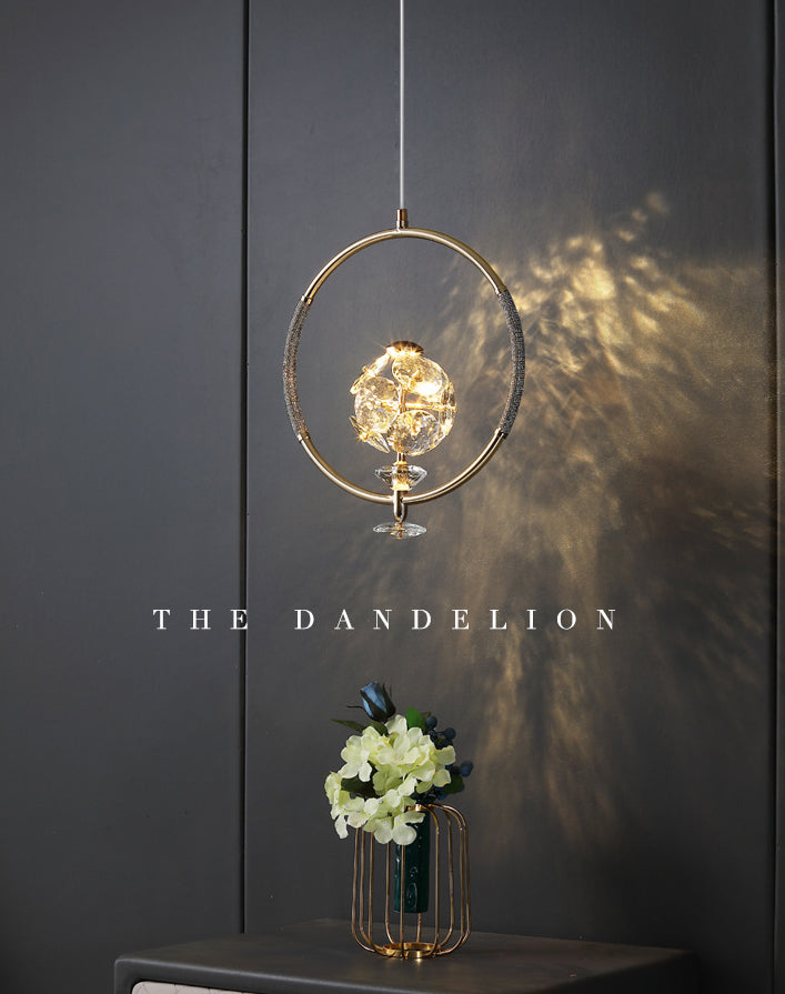 Messing afwerking lus hanglampverlichting minimalistisch metalen led plafond suspensielamp met kristal kraal