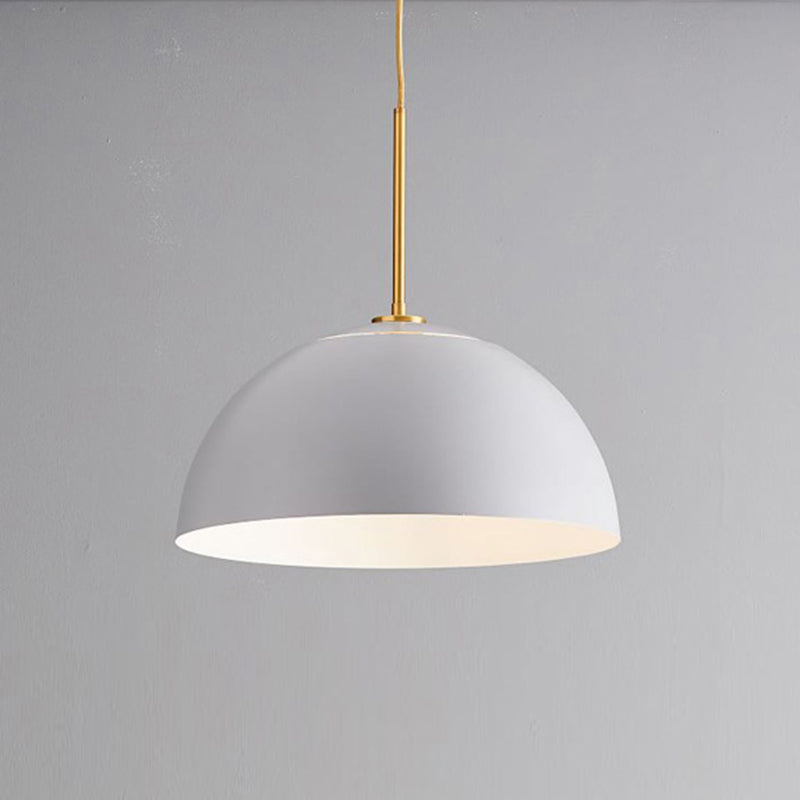 Makkaron gewölbter Anhänger Lampe Metall 1 Glühbirne Esszimmer -Federung mit Entlüftungsdesign