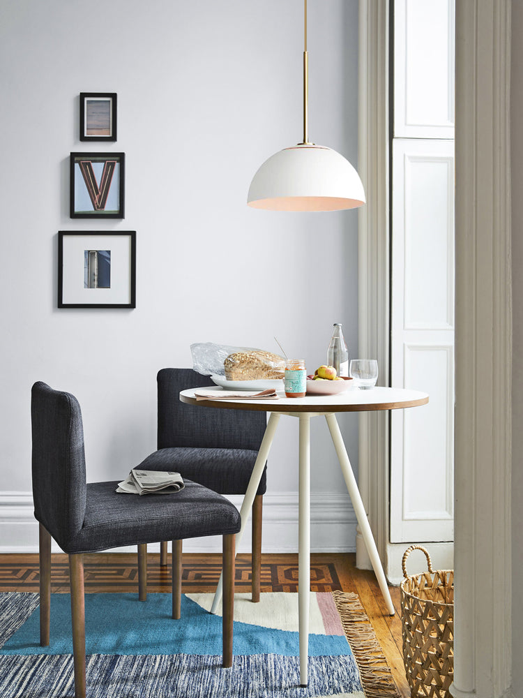 Macaron Domed Pendant Lamp Metal 1 Bulb Dining Room Suspension Light with Vent Design