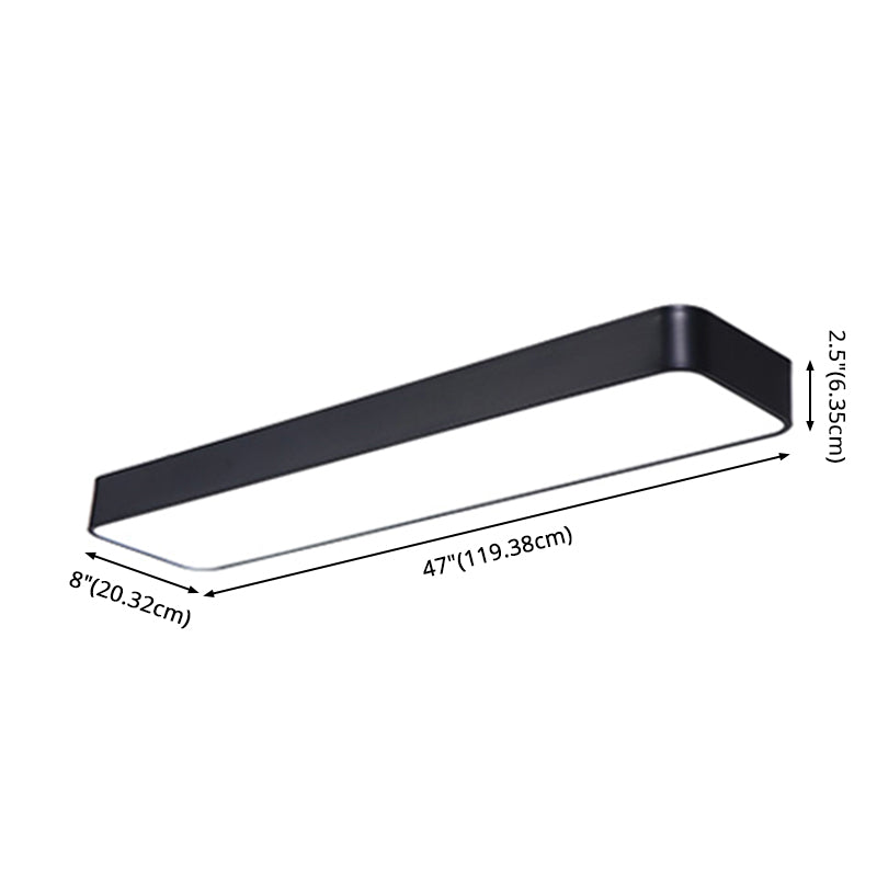 Modern Style Acrylic LED Flush Light Office Ceiling Mounted Light with 1 Light