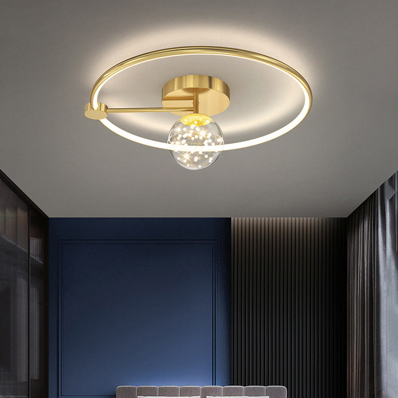 LED Flush Mount Ceiling Light Ringed Lighting for Coffee Shop Living Room Bedroom
