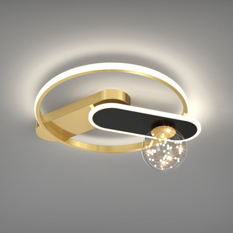 LED Flush Mount Ceiling Light Ringed Lighting for Coffee Shop Living Room Bedroom