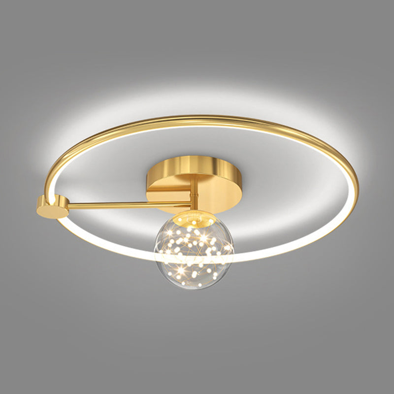 LED Flush Mount Ceiling Light Ringed Lighting for Coffee Shop Living Room Bedroom
