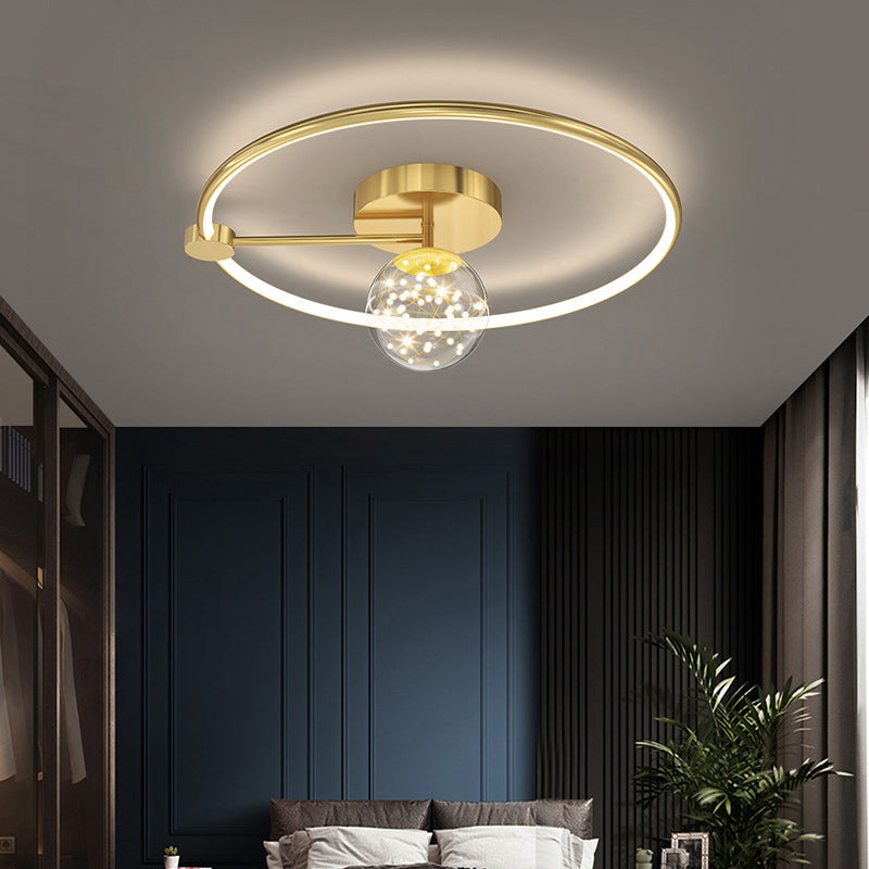 LED Flush Mount Ceiling Light Ringed Lighting for Coffee Shop Living Room Bedroom