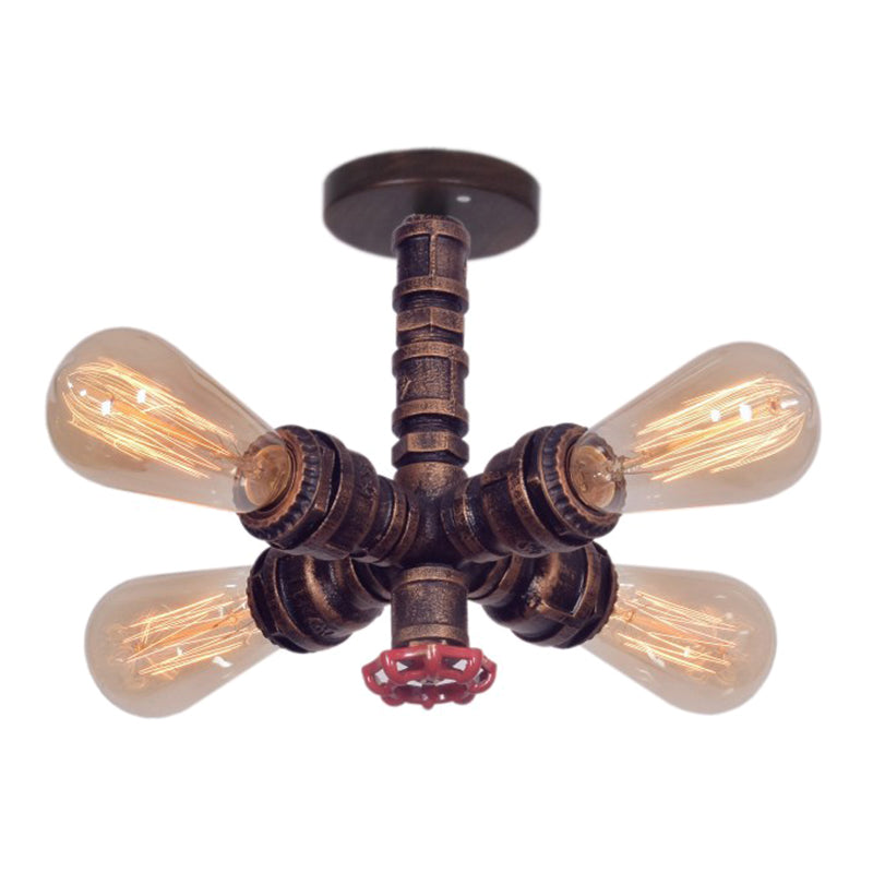 Industrial Sputnik Flush Mount Lighting Wrought Iron Flush Mount Ceiling Light Fixtures