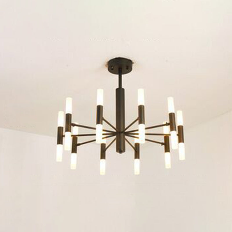 Acrylic Cylindrical Pendant Chandelier Modern-Style Hanging Chandelier for Living Room