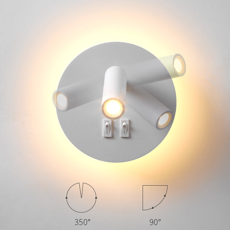 Modern Minimalist Style Wall Mount Light Metal 2 Lights Wall Sconces