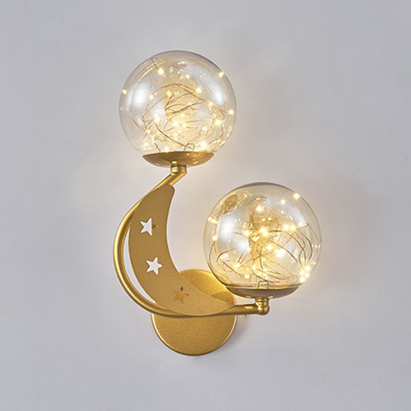 Star & Moon Modeling Metal LED Wall Lamp LED Lights String Nordic Home Decorative Lighting Fixture