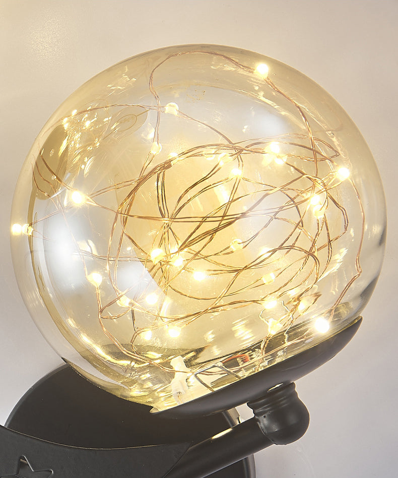 Star & Moon Modeling Metal LED Wall Lamp LED Lights String Nordic Home Decorative Lighting Fixture