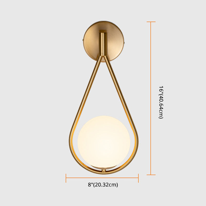 Modern Minimalist Style Global Wall Lighting Fixtures Glass 1 Light Sconce Light for Living Room