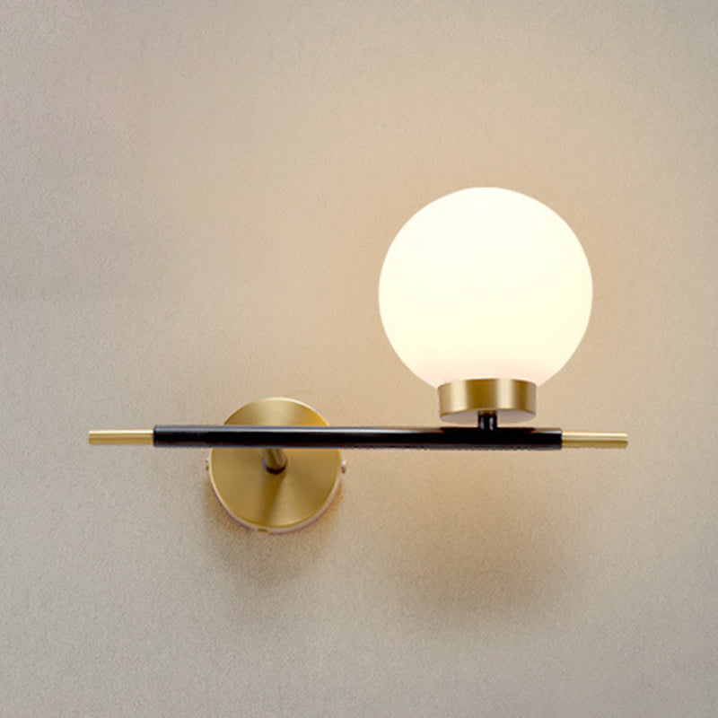 Modern Minimalist Style Global Wall Lighting Fixtures Sconce Light with Glass Shade for Living Room