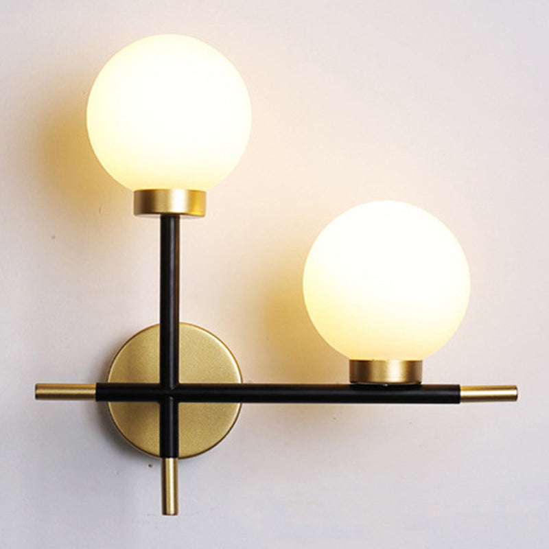 Modern Minimalist Style Global Wall Lighting Fixtures Sconce Light with Glass Shade for Living Room